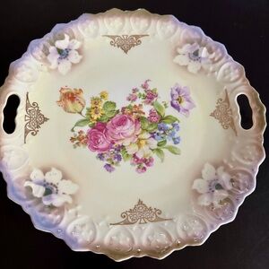 VINTAGE GERMANY FLORAL PLATE